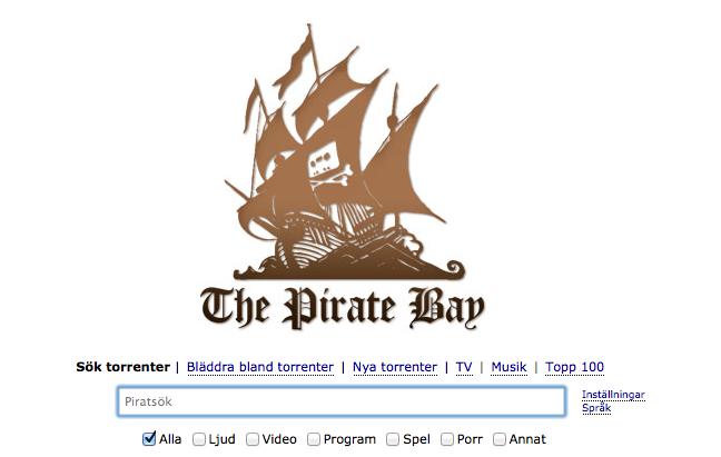 Gamla Pirate Bay.
